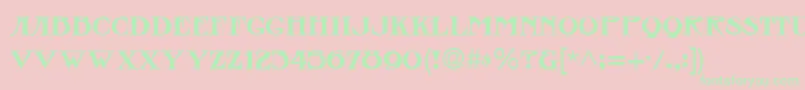 SanasoftCass.Kz Font – Green Fonts on Pink Background