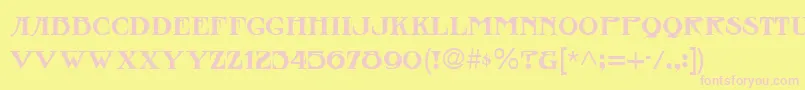 SanasoftCass.Kz Font – Pink Fonts on Yellow Background