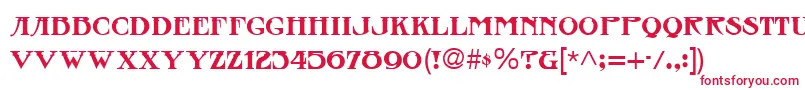 SanasoftCass.Kz Font – Red Fonts on White Background