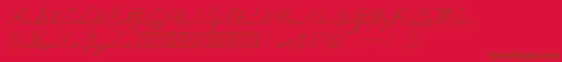 San Bernardino Font – Brown Fonts on Red Background