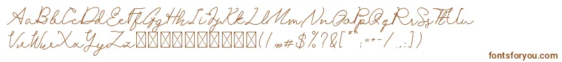 Шрифт San Bernardino – коричневые шрифты на белом фоне