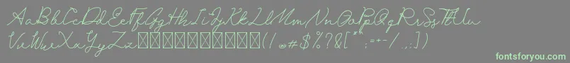 San Bernardino Font – Green Fonts on Gray Background