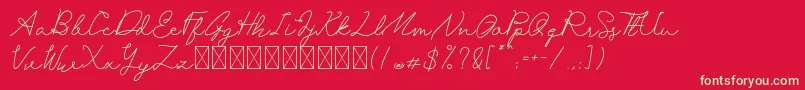 San Bernardino Font – Green Fonts on Red Background