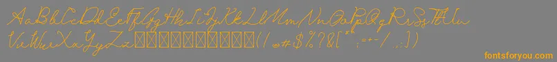 San Bernardino Font – Orange Fonts on Gray Background