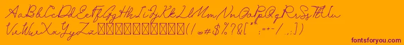 Шрифт San Bernardino – фиолетовые шрифты на оранжевом фоне
