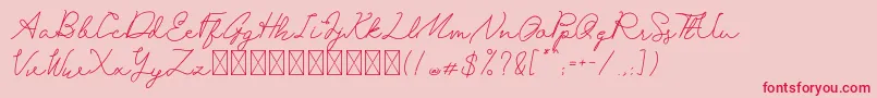 San Bernardino Font – Red Fonts on Pink Background