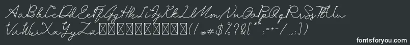 San Bernardino Font – White Fonts on Black Background
