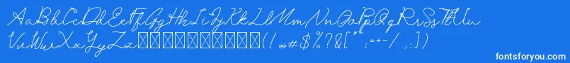 San Bernardino Font – White Fonts on Blue Background