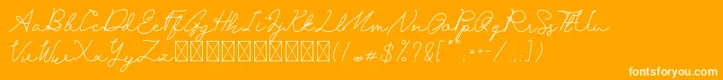 San Bernardino Font – White Fonts on Orange Background