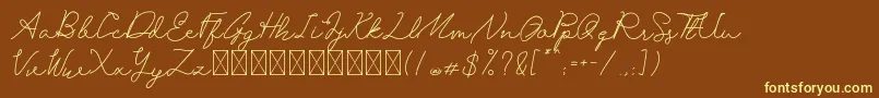 Шрифт San Bernardino – жёлтые шрифты на коричневом фоне