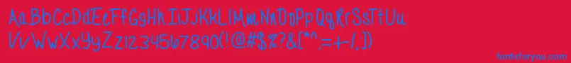 San Remo Font – Blue Fonts on Red Background