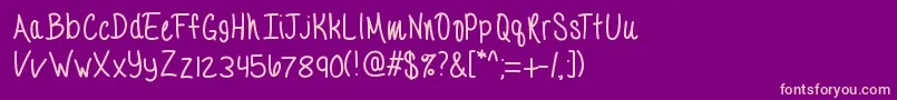 San Remo Font – Pink Fonts on Purple Background