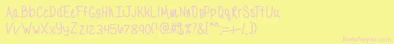 San Remo Font – Pink Fonts on Yellow Background