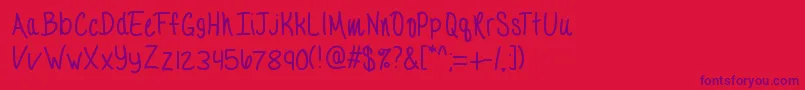 San Remo Font – Purple Fonts on Red Background