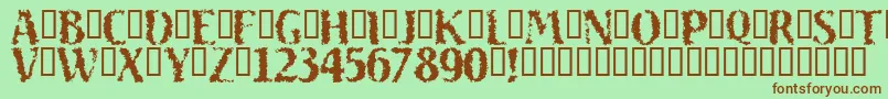 SAND     Font – Brown Fonts on Green Background