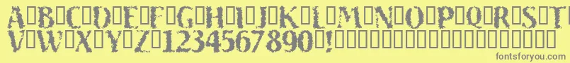 SAND     Font – Gray Fonts on Yellow Background