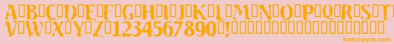 SAND     Font – Orange Fonts on Pink Background