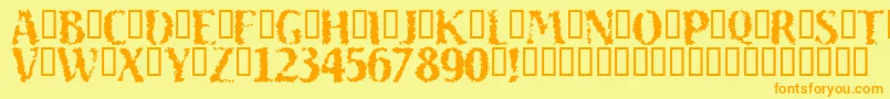 SAND     Font – Orange Fonts on Yellow Background