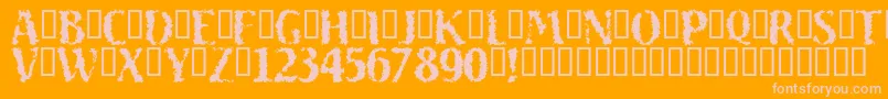 SAND     Font – Pink Fonts on Orange Background