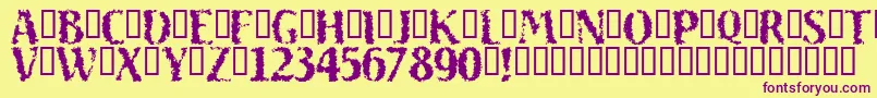 Weitere Informationen zur SAND -Schriftart SAND -Schriftart – Violette Schriften auf gelbem Hintergrund