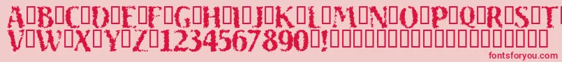 SAND     Font – Red Fonts on Pink Background