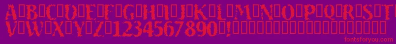 SAND     Font – Red Fonts on Purple Background