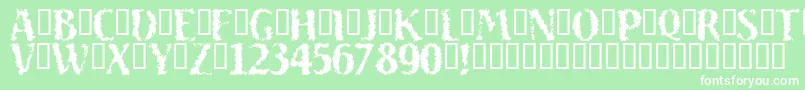 SAND     Font – White Fonts on Green Background