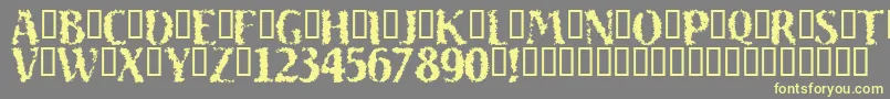 SAND     Font – Yellow Fonts on Gray Background