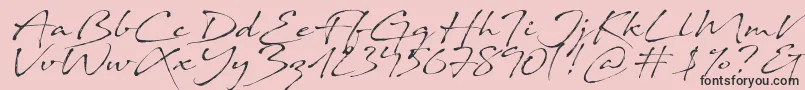 Sand Dunes Font – Black Fonts on Pink Background