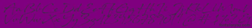 Sand Dunes-Schriftart – Schwarze Schriften auf violettem Hintergrund