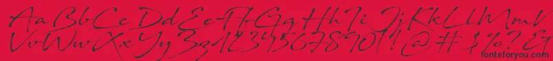Sand Dunes Font – Black Fonts on Red Background
