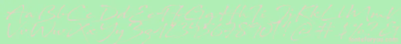 Sand Dunes Font – Pink Fonts on Green Background