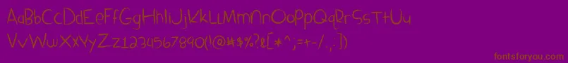 Шрифт Sandbox Melodrama – коричневые шрифты на фиолетовом фоне