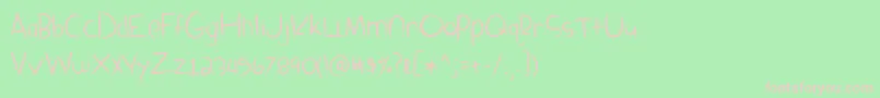 Sandbox Melodrama Font – Pink Fonts on Green Background