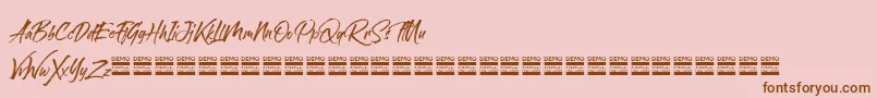sandbrush demo Font – Brown Fonts on Pink Background