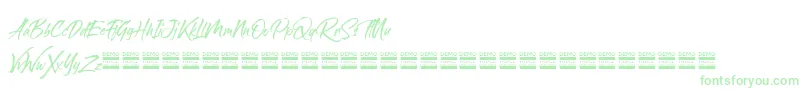 Czcionka sandbrush demo – zielone czcionki