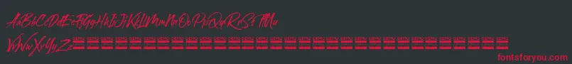 sandbrush demo Font – Red Fonts on Black Background