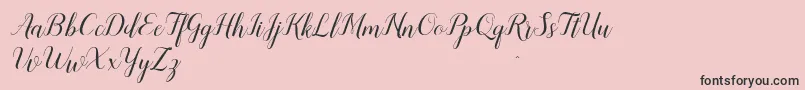 Sandhya Font – Black Fonts on Pink Background