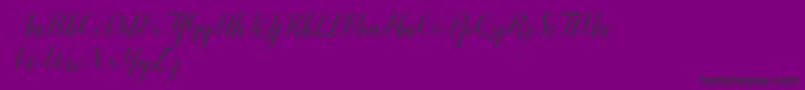 Sandhya-Schriftart – Schwarze Schriften auf violettem Hintergrund