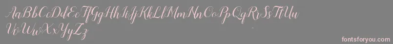 Sandhya Font – Pink Fonts on Gray Background
