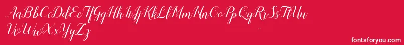 Sandhya Font – White Fonts on Red Background
