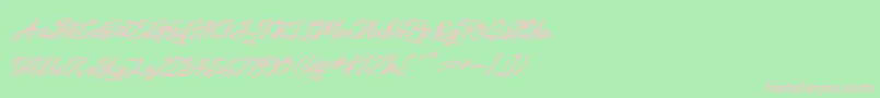 Sandiaga Font – Pink Fonts on Green Background