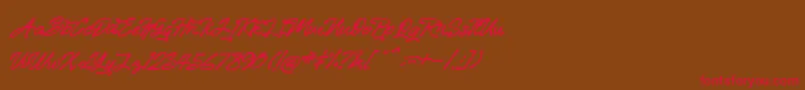 Sandiaga Font – Red Fonts on Brown Background