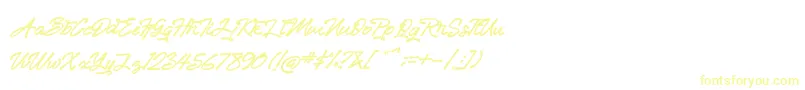 Шрифт Sandiaga – жёлтые шрифты