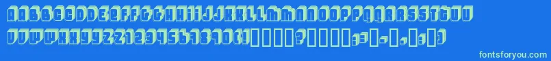 Fonte LettersIiFenotype – fontes verdes em um fundo azul