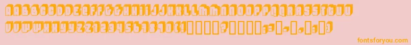 LettersIiFenotype Font – Orange Fonts on Pink Background