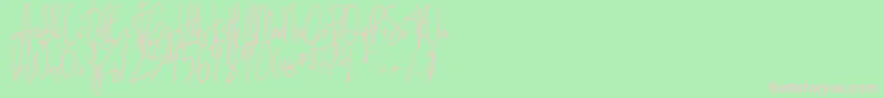 フォントSandle – 緑の背景にピンクのフォント