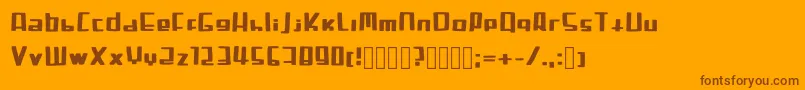Fonte Sandman Regular – fontes marrons em um fundo laranja
