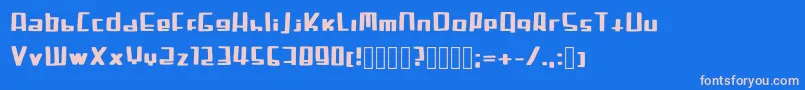 Sandman Regular Font – Pink Fonts on Blue Background