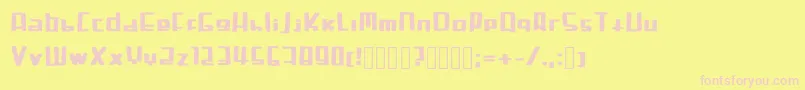 Sandman Regular Font – Pink Fonts on Yellow Background